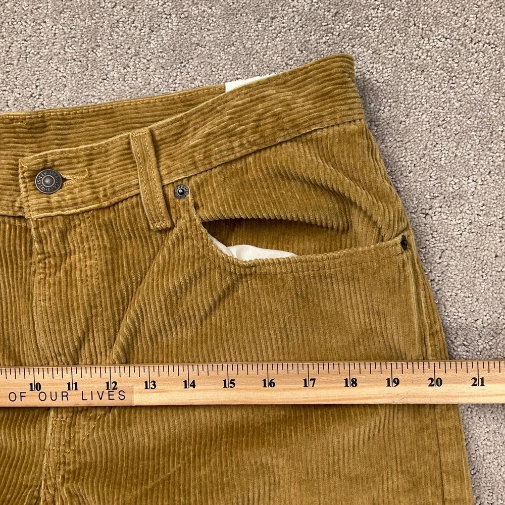 Levi's 502 Corduroy Pants Men 32W 30L Tan‎ Straight Leg Irregular Jeans NWT